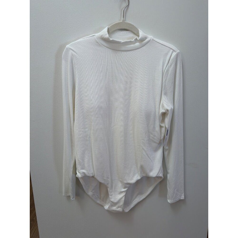 Soma Body Rib Mock Neck Bra Bodysuit Soma Optic White L